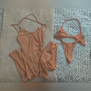 Laina Rauma Nylon Mesh Catsuit size Small in "Lick"